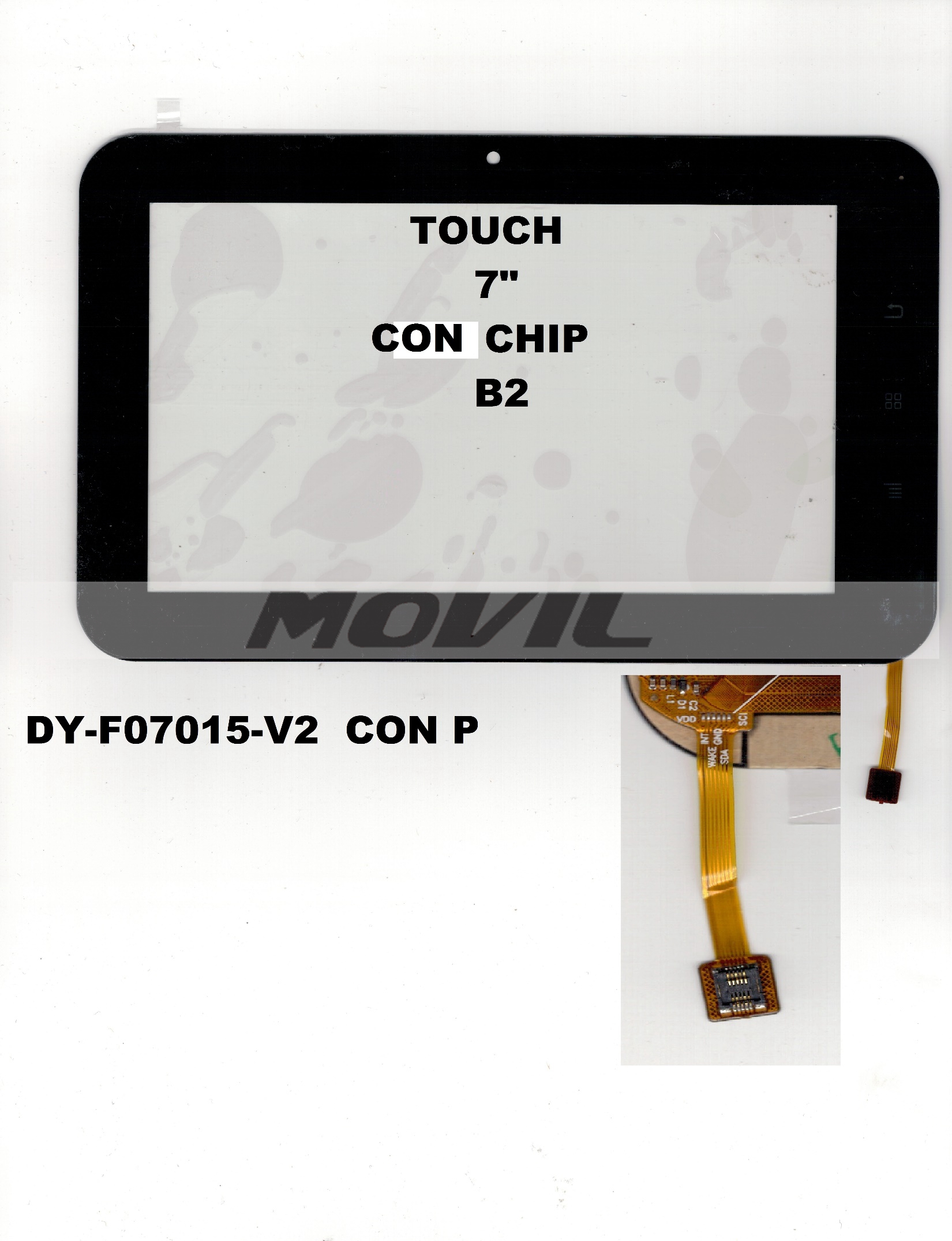 Touch tactil para tablet flex 7 inch CON CHIP B2 DY-F07015-V2 CON P